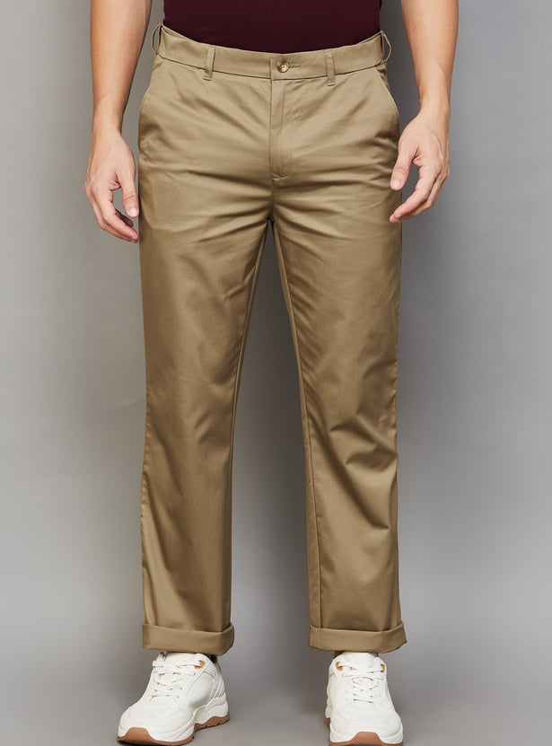 COLORPLUS Solid Regular Trousers