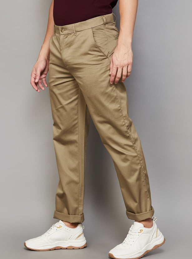 COLORPLUS Solid Regular Trousers