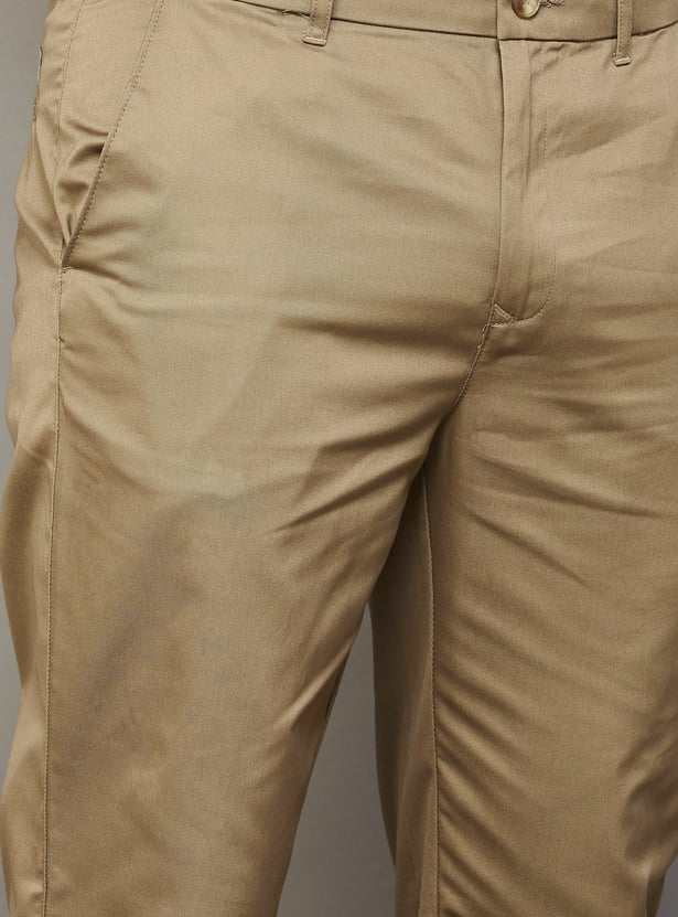 COLORPLUS Solid Regular Trousers