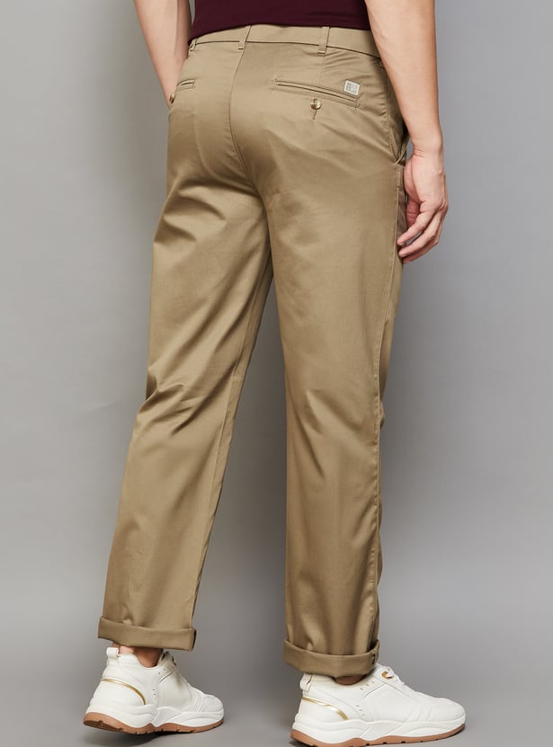 COLORPLUS Solid Regular Trousers
