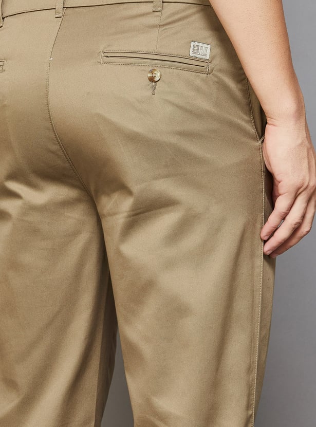 COLORPLUS Solid Regular Trousers