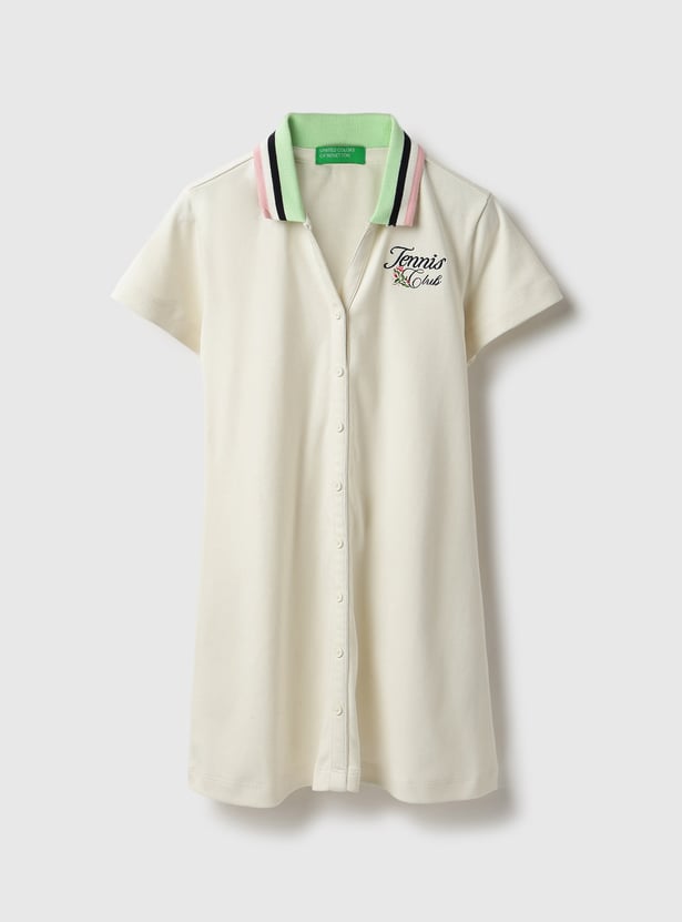 UNITED COLORS OF BENETTON Girls Solid T-shirt Dress