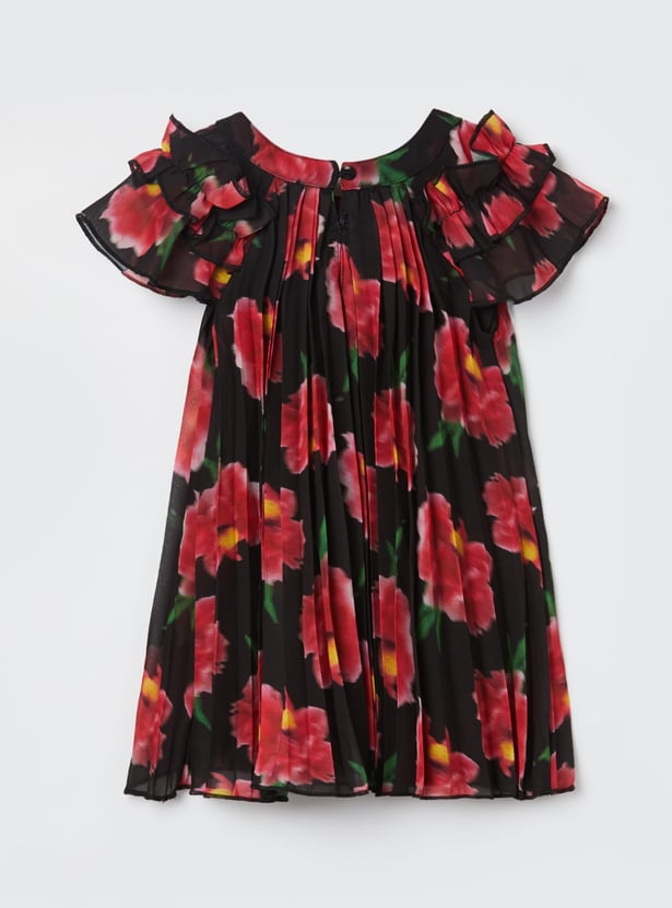 UNITED COLORS OF BENETTON Girls Printed A-line Dress
