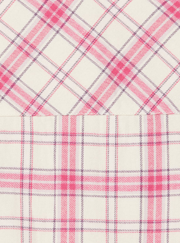UNITED COLORS OF BENETTON Girls Checked Shirt Dress with Belt