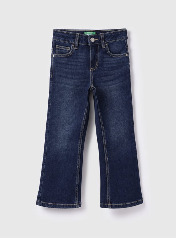 UNITED COLORS OF BENETTON Girls Washed Bootcut Jeans