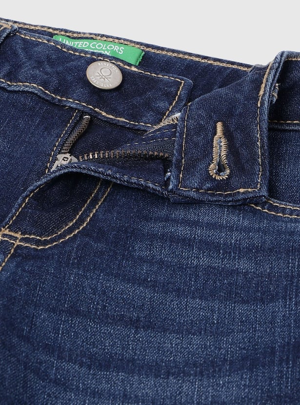 UNITED COLORS OF BENETTON Girls Washed Bootcut Jeans