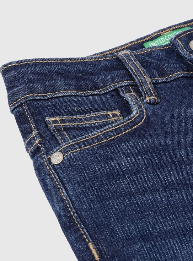 UNITED COLORS OF BENETTON Girls Washed Bootcut Jeans