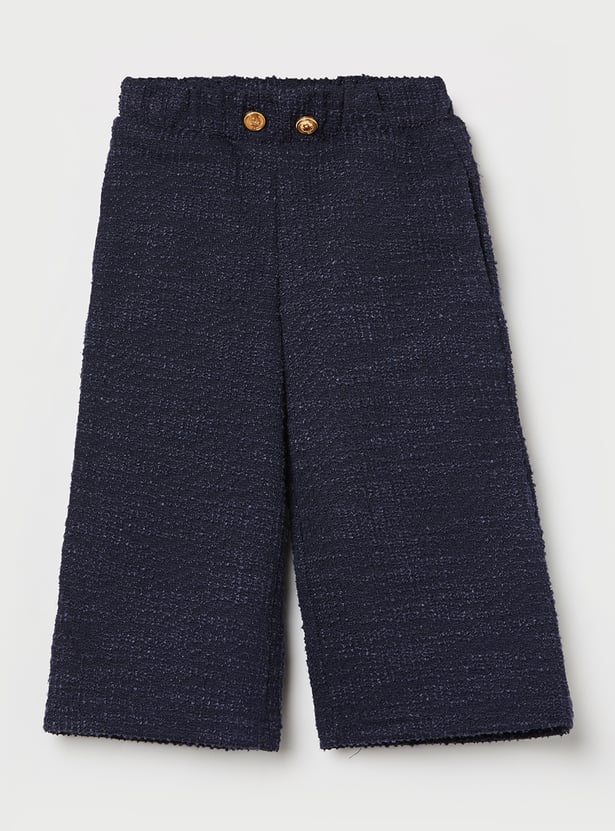 UNITED COLORS OF BENETTON Girls Solid Flat Front Trousers