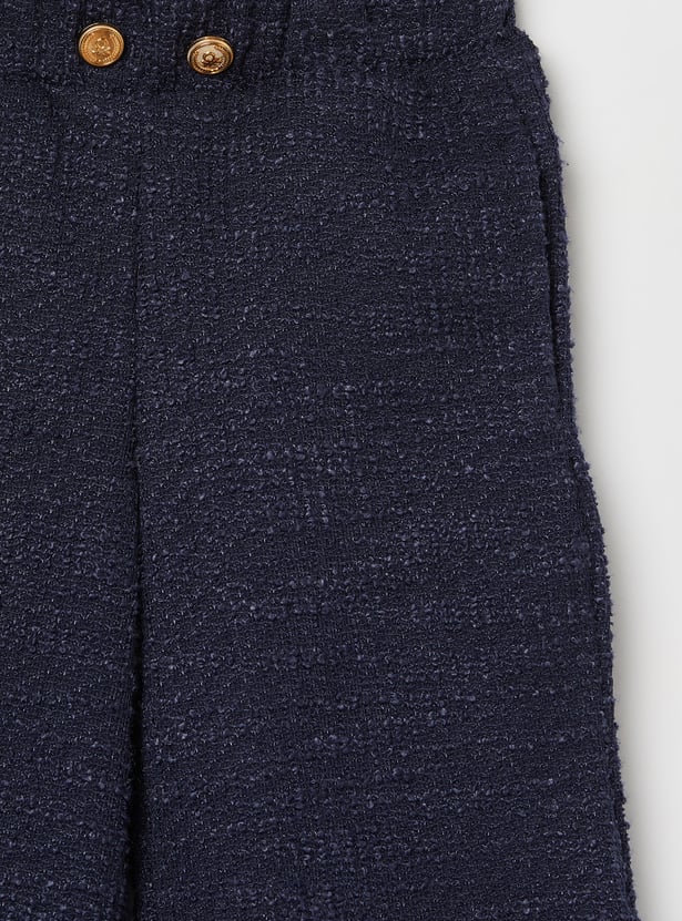 UNITED COLORS OF BENETTON Girls Solid Flat Front Trousers