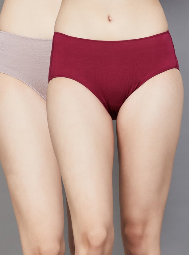 JOCKEY Solid Hipster Panties - Pack of 2