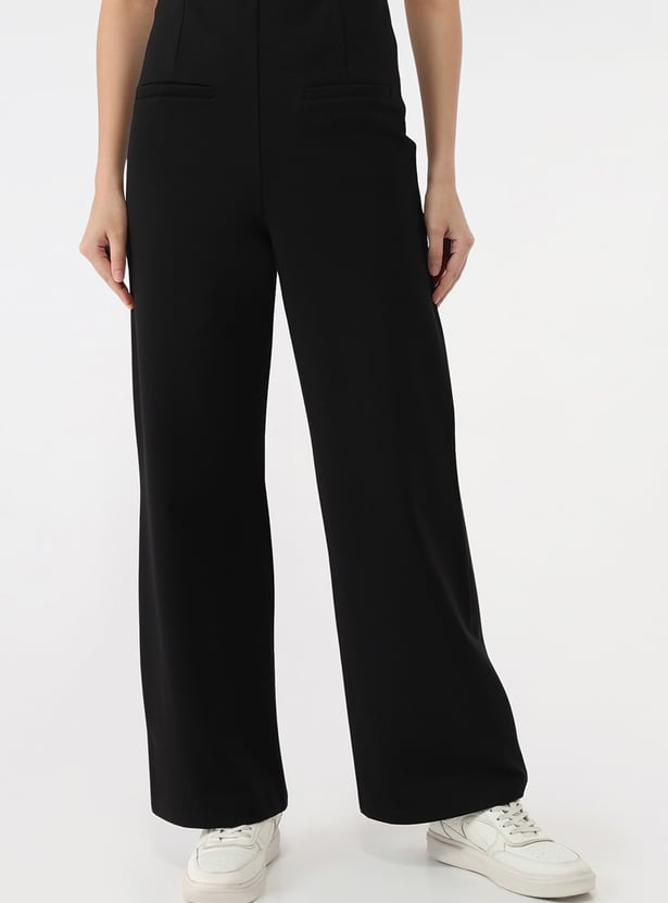 KRAUS Solid Wide Leg Trousers