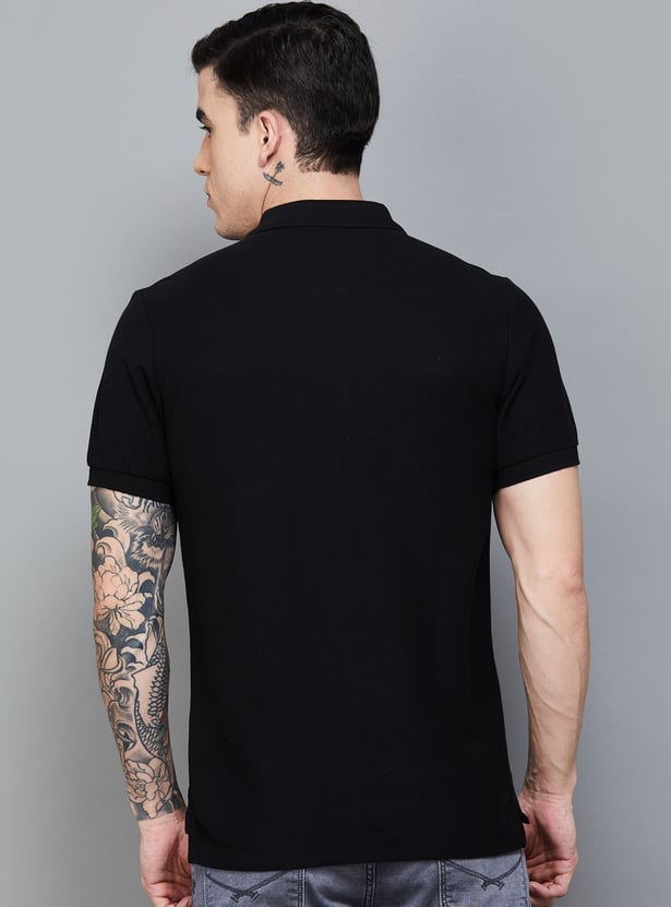 US POLO ASSN Textured Polo T-shirt
