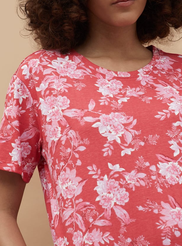 COLOUR ME Floral Print T-shirt