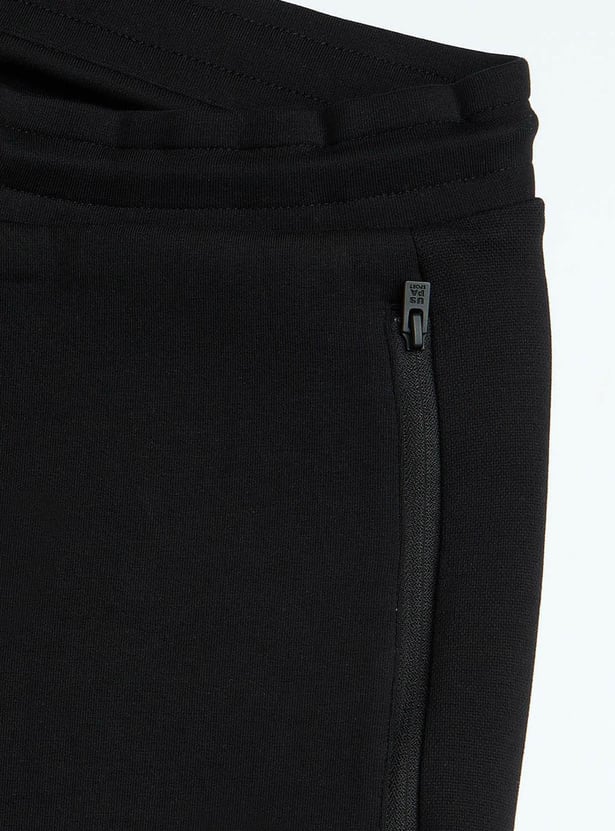 US POLO ASSN Solid Elasticated Shorts