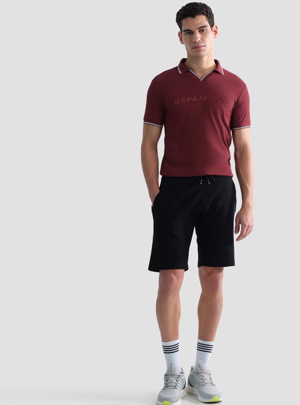 US POLO ASSN Applique Johnny Collar Sports -shirt