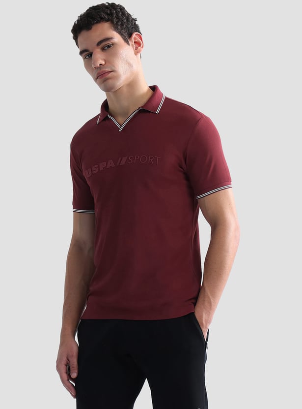 US POLO ASSN Applique Johnny Collar Sports -shirt