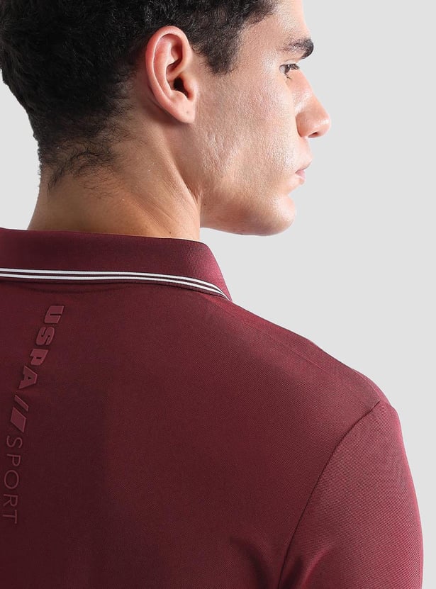 US POLO ASSN Applique Johnny Collar Sports -shirt