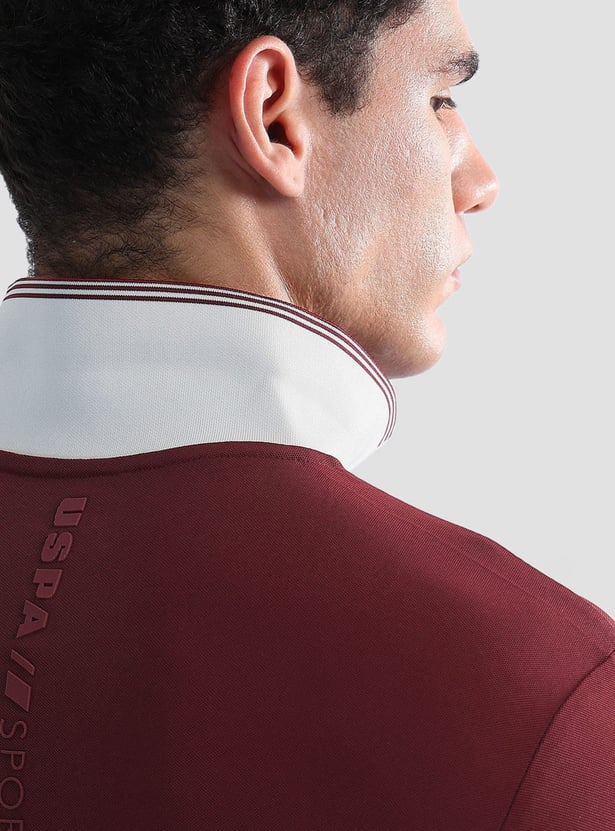 US POLO ASSN Applique Johnny Collar Sports -shirt