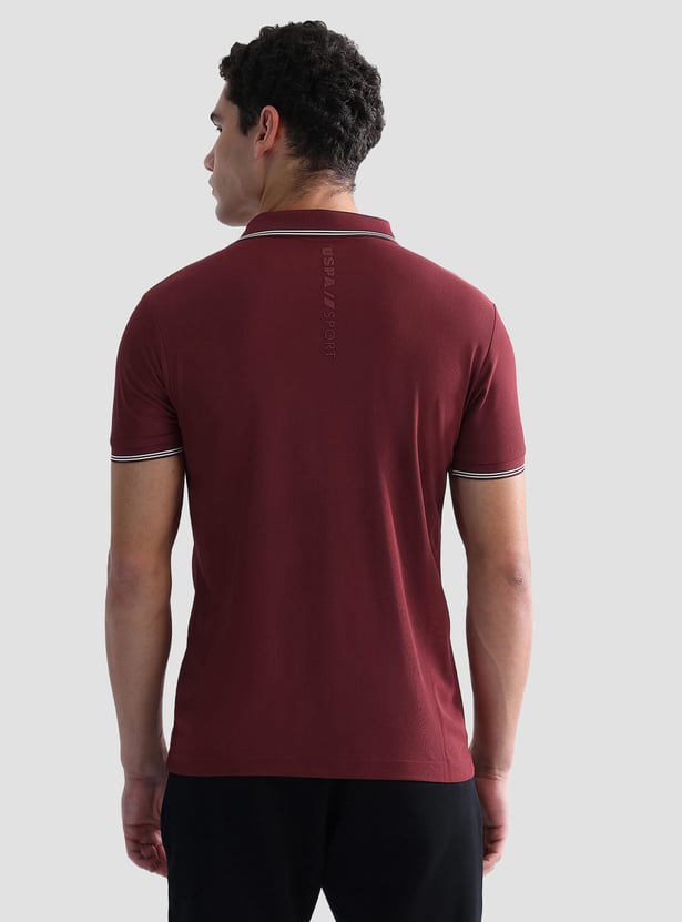 US POLO ASSN Applique Johnny Collar Sports -shirt