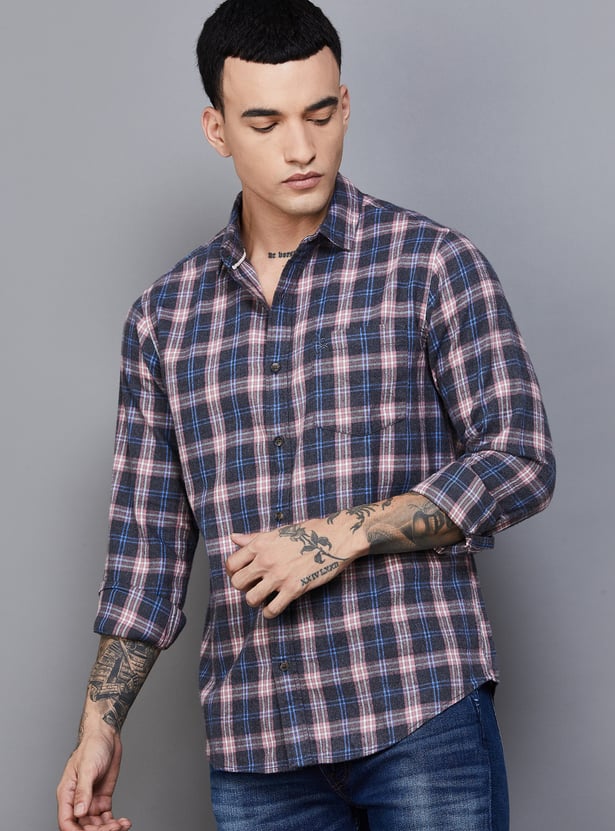 UNITED COLORS OF BENETTON Checked Regular Fit Shirt