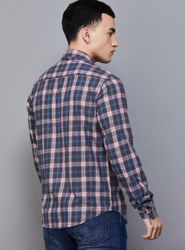 UNITED COLORS OF BENETTON Checked Regular Fit Shirt