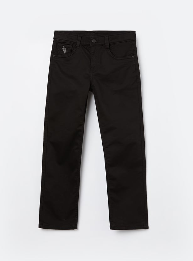 US POLO ASSN KIDS Boys Solid Comfort Fit Jeans
