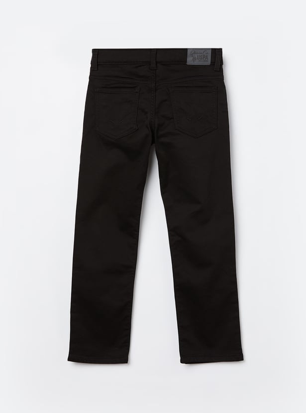 US POLO ASSN KIDS Boys Solid Comfort Fit Jeans