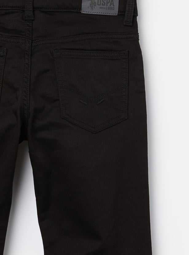 US POLO ASSN KIDS Boys Solid Comfort Fit Jeans