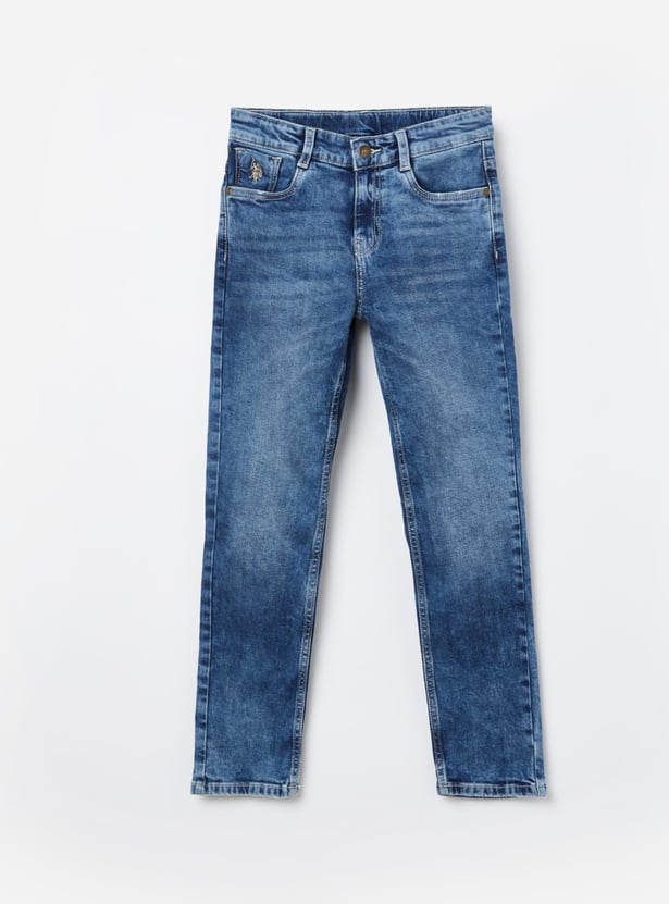 US POLO ASSN KIDS Boys Washed Slim Fit Jeans