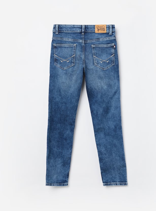 US POLO ASSN KIDS Boys Washed Slim Fit Jeans