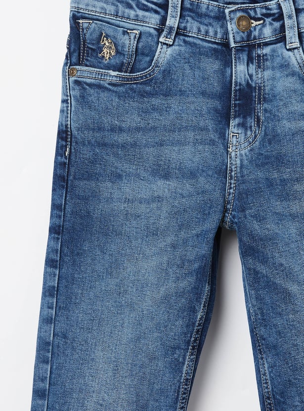 US POLO ASSN KIDS Boys Washed Slim Fit Jeans