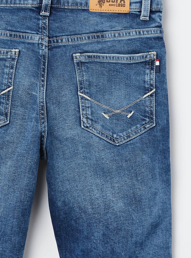 US POLO ASSN KIDS Boys Washed Slim Fit Jeans
