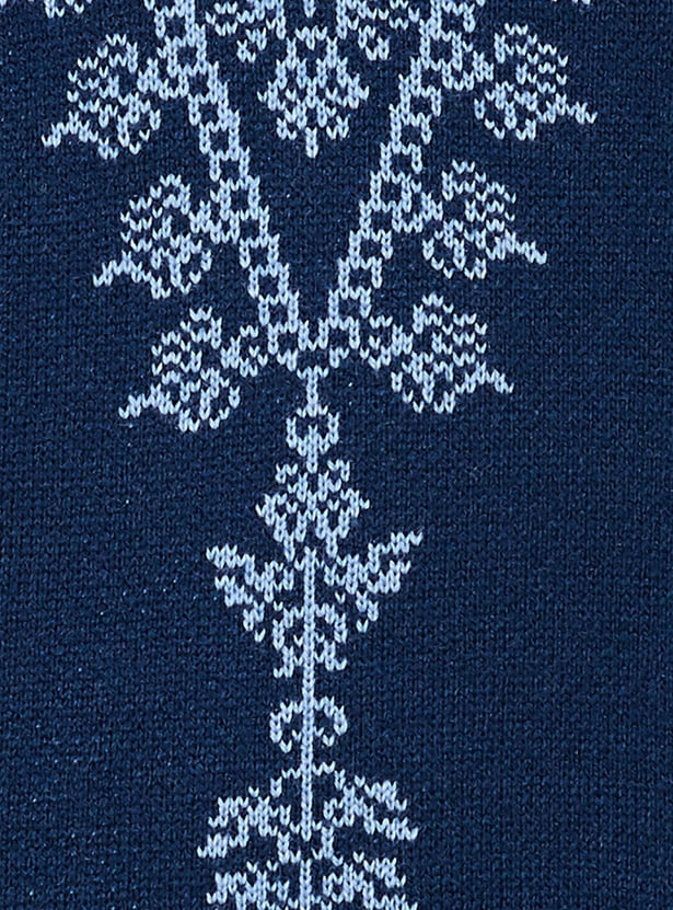 MELANGE Patterned Knit Winter Straight Kurta