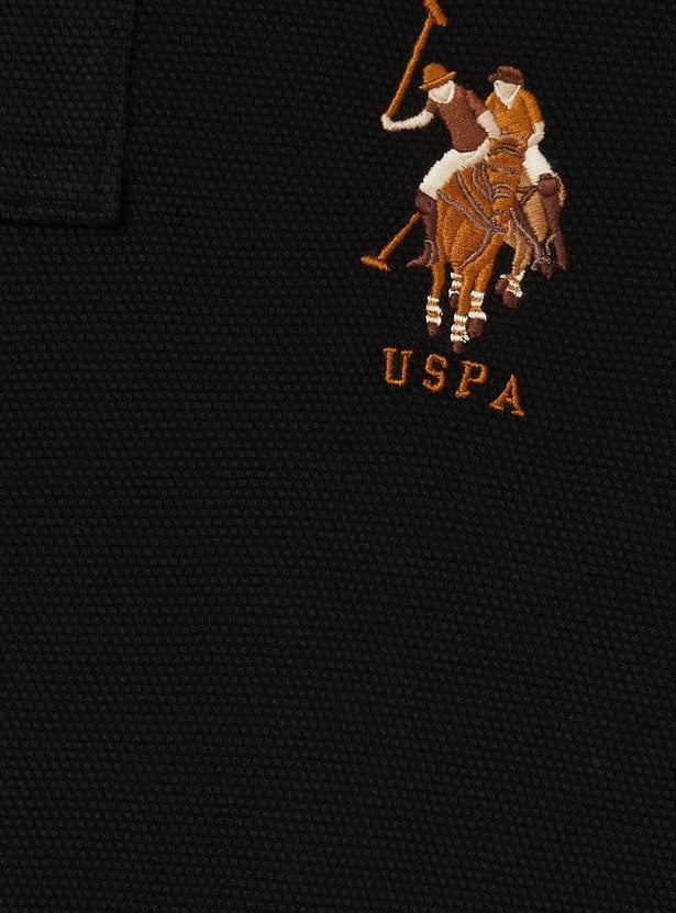 US POLO ASSN KIDS Boys Back Embroidered Polo T-shirt
