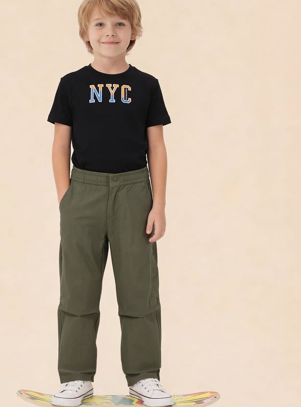 US POLO ASSN KIDS Boys Solid Trousers