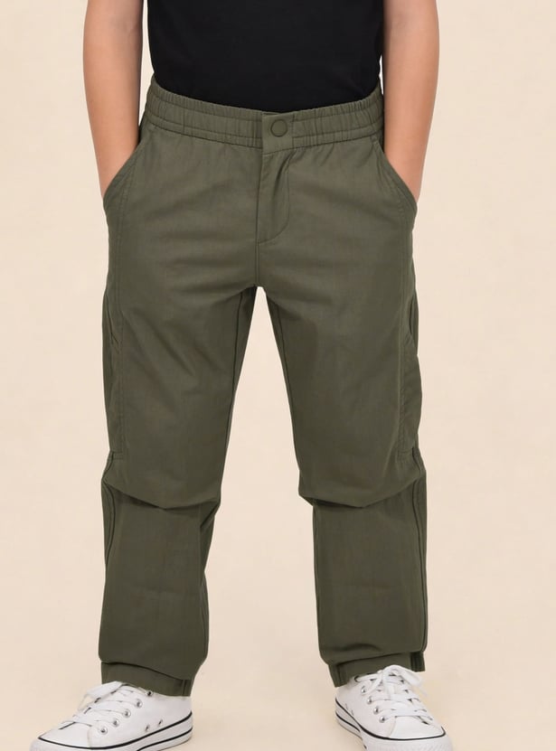 US POLO ASSN KIDS Boys Solid Trousers