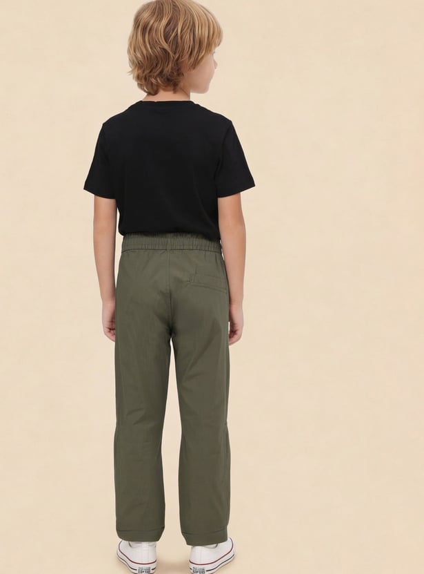 US POLO ASSN KIDS Boys Solid Trousers