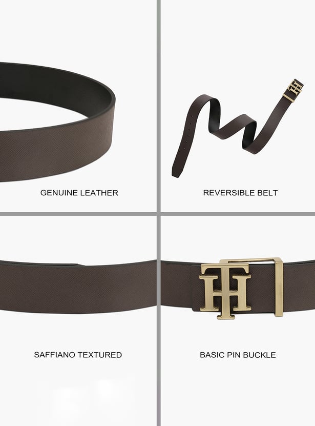 TOMMY HILFIGER Textured Reversible Belt