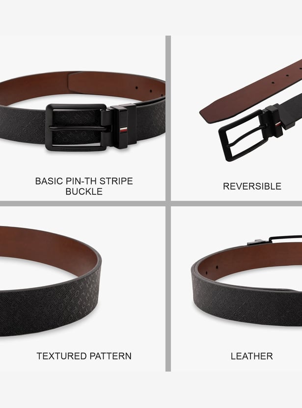 TOMMY HILFIGER Textured Reversible Belt