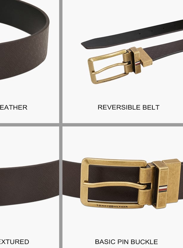 TOMMY HILFIGER Textured Reversible Belt