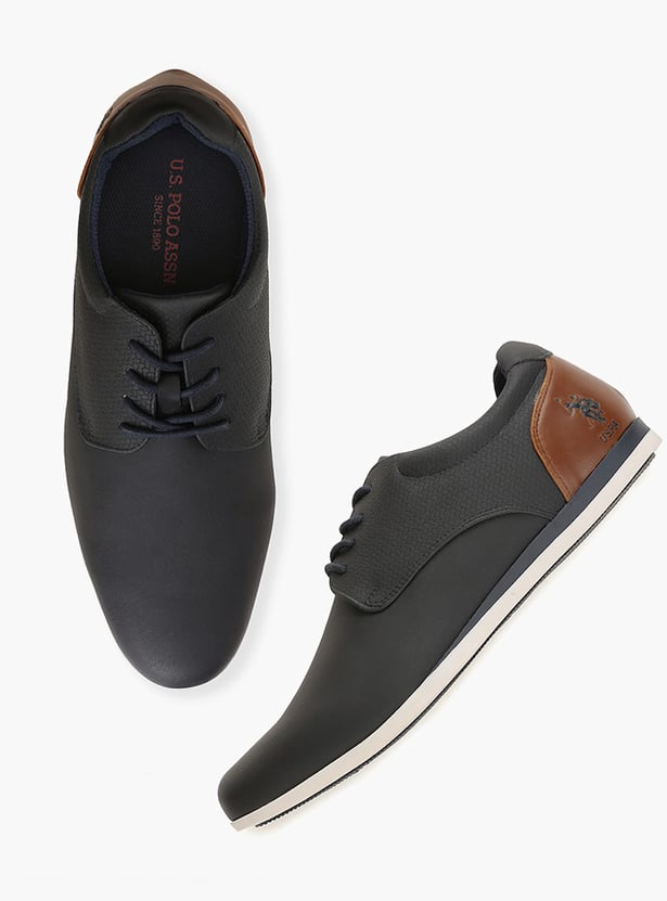 US POLO ASSN Self Design Lace-Ups Shoes
