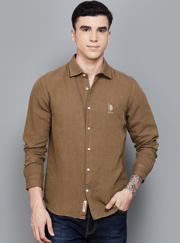 US POLO ASSN Textured Regular Fit Shirt