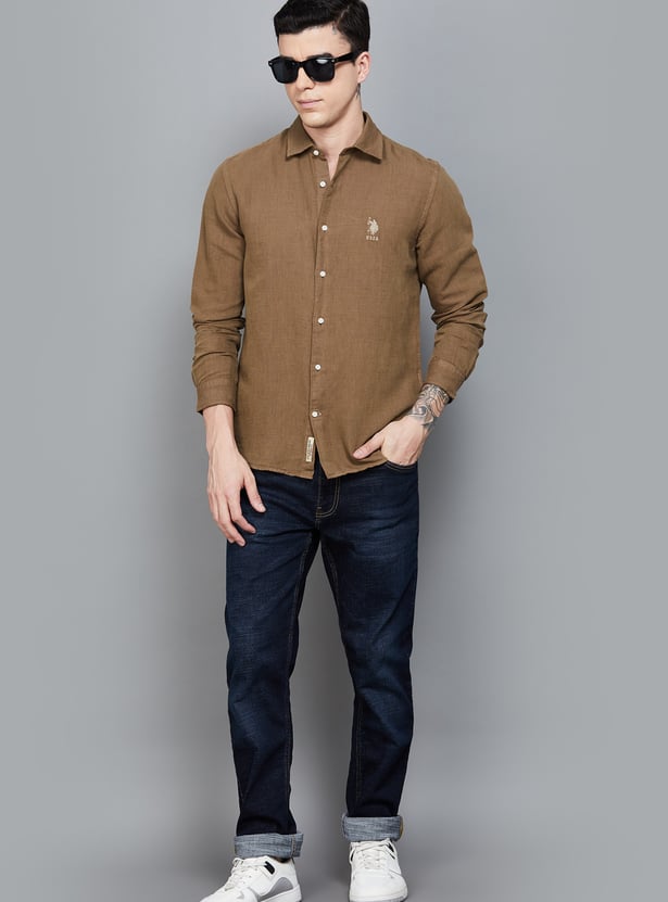 US POLO ASSN Textured Regular Fit Shirt