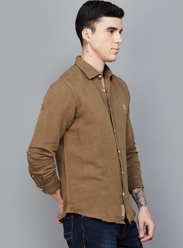 US POLO ASSN Textured Regular Fit Shirt