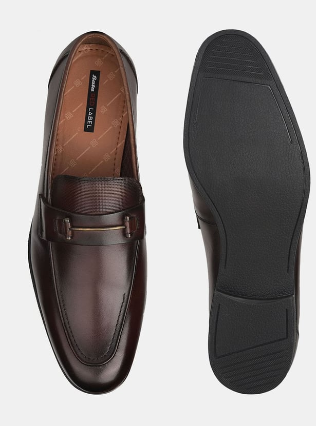 BATA Solid Slip-On Formal Shoes