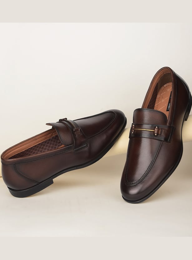BATA Solid Slip-On Formal Shoes