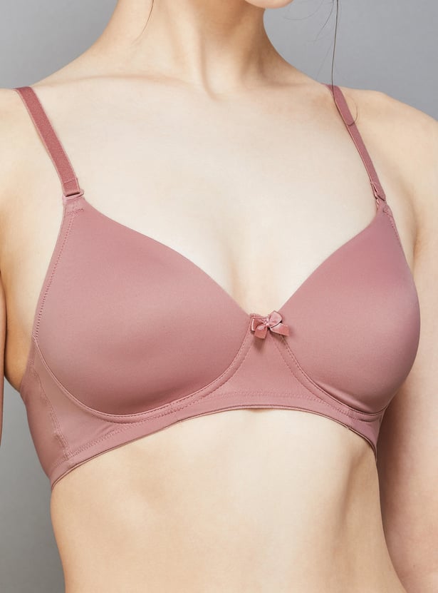 AMANTE Solid Padded Non-Wired T-shirt Bra