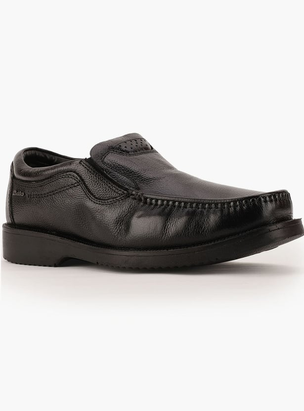 BATA Textured Slip-On Shoes