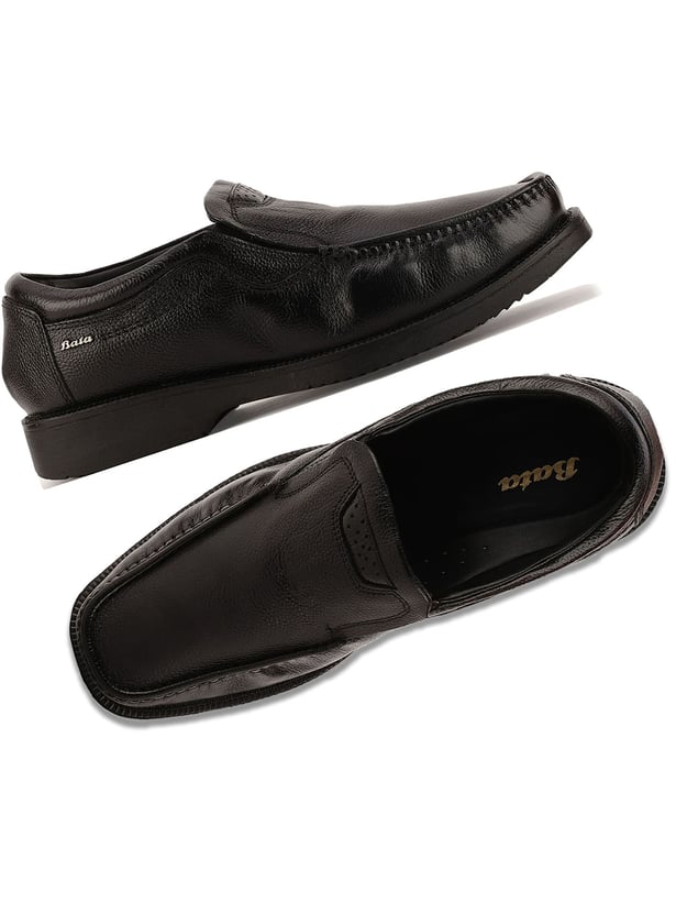 BATA Textured Slip-On Shoes