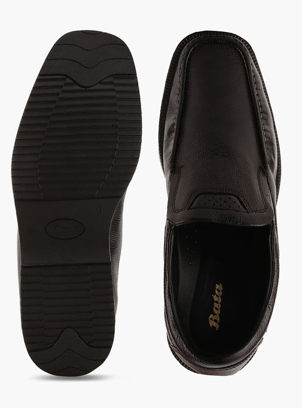 BATA Textured Slip-On Shoes